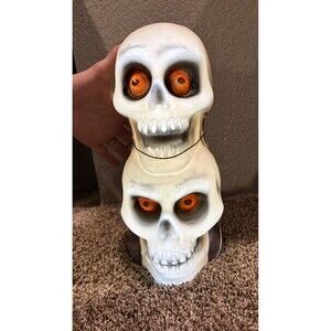 Halloween Stacked Skulls Light Up 12” Blow Mold Decor Hyde & Eek Target